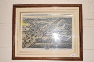 Lot 275 - Coloured print of Melton Constable in the...