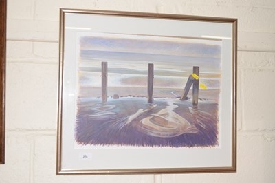 Lot 276 - 20th Century abstract study of a beach scene...
