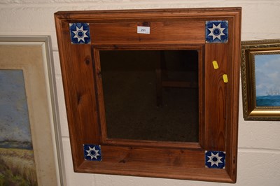 Lot 291 - Pine framed wall mirror