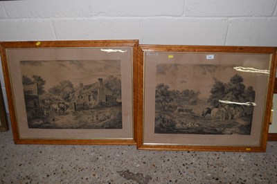 Lot 296 - Two Victorian black and white engravings On...