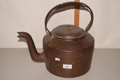 Lot 501 - Large metal kettle