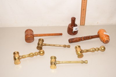Lot 502 - A quantity of assorted metal and brass gavels