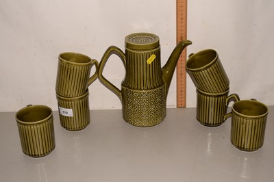 Lot 510 - Quantity of green coffee cups and pot
