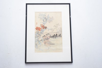 Lot 132 - Chinese late 19th Century, Floral print with...