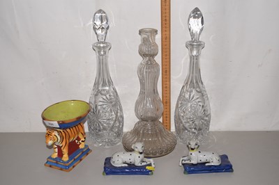 Lot 529 - A pair of Staffordshire style recumbent dogs,...