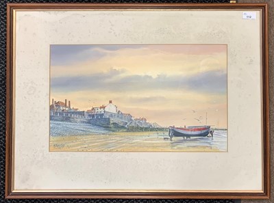 Lot 112 - Mick Bensley (b.1944), Fishermen on Sheringham...
