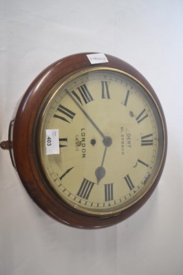 Lot 403 - Dent, 61 Strand, London single train wall...