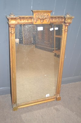 Lot 408 - Small 19th Century gilt framed wall mirror of...