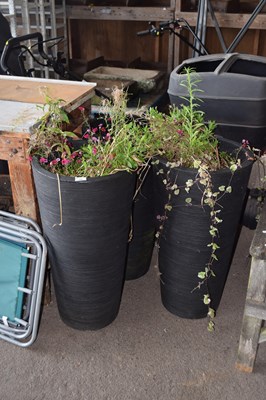 Lot 388 - Three plastic garden planters
