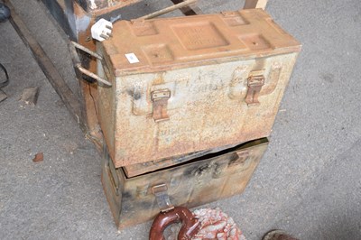 Lot 395 - Two ammo boxes