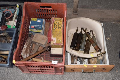 Lot 399 - Two boxes of shed clearance items to include...