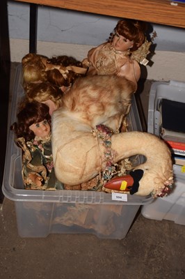 Lot 594 - Quantity of assorted collectors dolls