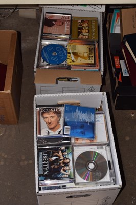 Lot 603 - Two boxes of assorted CD's