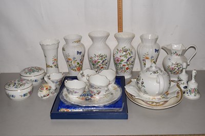 Lot 612 - Mixed lot of Aynsley vases, jugs, trinket...