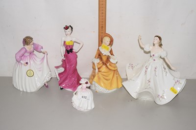 Lot 632 - Quantity of figurines to include Coalport,...