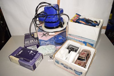 Lot 671 - Car polisher, an aero-buggy and 2 boxed BT phones