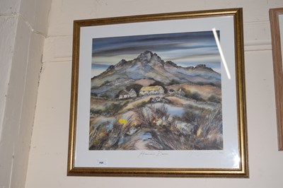 Lot 704 - Framed watercolour Highland Dawn limited edition