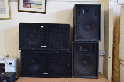 Lot 714 - Four very large Sound Lab speakers and amplifiers