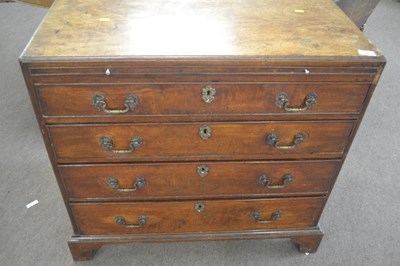 Lot 416 - A Georgian mahogany chest of drawers with...