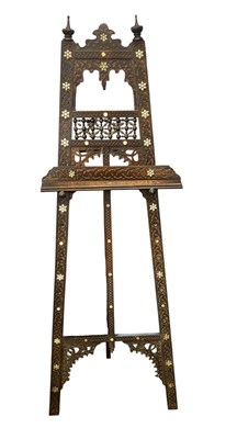 Lot 434 - A Moorish easel or book stand with intricate...