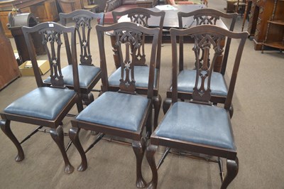 Lot 461 - A set of six Georgian Revival mahogany dining...