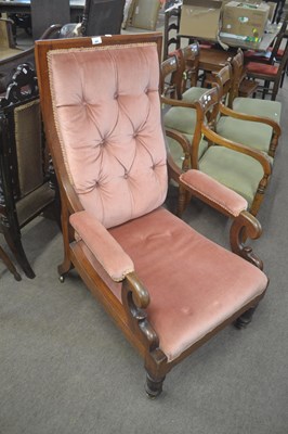 Lot 460 - A Victorian mahogany framed and pink...