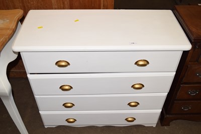 Lot 736 - A painted pine chest of drawers