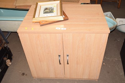 Lot 760 - A pine double doored cupboard