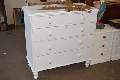 Lot 777 - A white painted chest of drawers, two small...