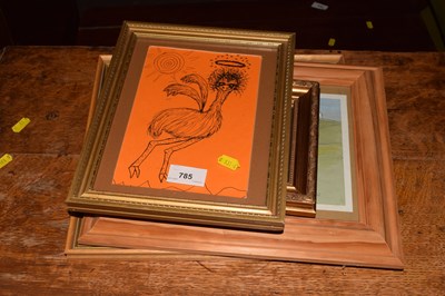 Lot 769 - Quantity of four framed pictures, watercolours...