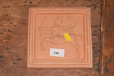 Lot 790 - A terracotta tile of Pegasus
