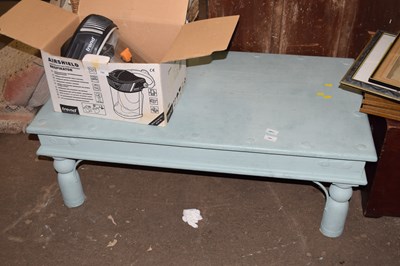 Lot 787 - A blue painted low coffee table