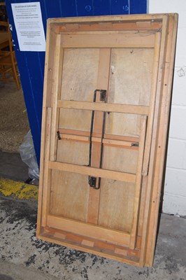 Lot 825 - A large pine extending tressel table