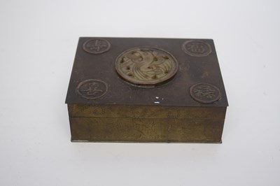 Lot 168 - Chinese small box, with metal mounts and...