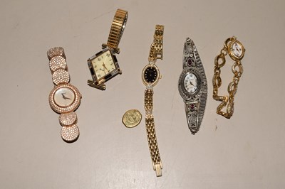 Lot 144 - Five lady's fashion wristwatches (5)