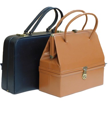 Lot 119 - Two lady's travel/vanity bags, one in brown...