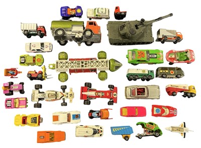 Lot 218 - A collection of various die-cast toy vehicles,...