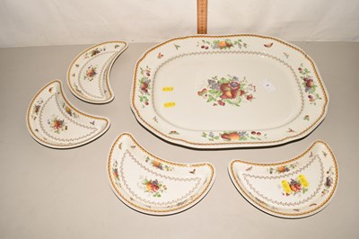 Lot 3 - A Copeland Spode meat plate and matching hors...