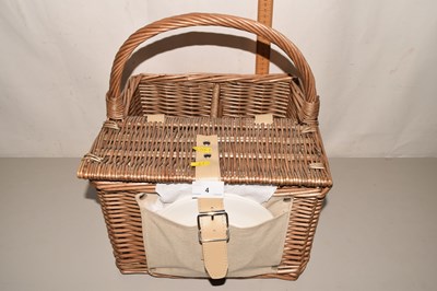 Lot 4 - A wicker picnic hamper