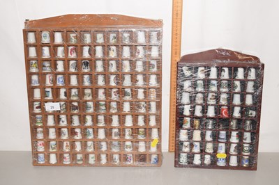 Lot 25 - Two wall racks containing a collection of...