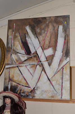 Lot 39A - 20th Century abstract oil on canvas study,...