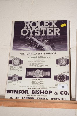 Lot 41 - Windsor Bishop & Co, Norwich Rolex advertising...