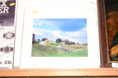 Lot 42 - A photographic print of castle ruins