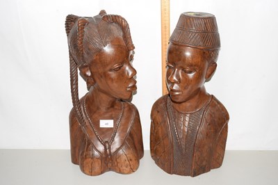 Lot 45 - Pair of 20th Century African hardwood figures