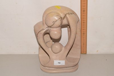 Lot 70 - Modern polished stone abstract figure group