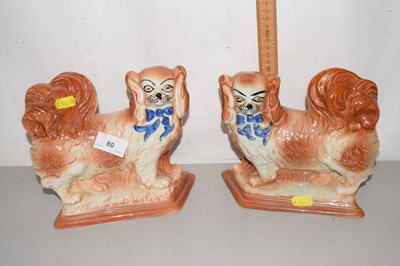 Lot 80 - A pair of Staffordshire style model spaniels