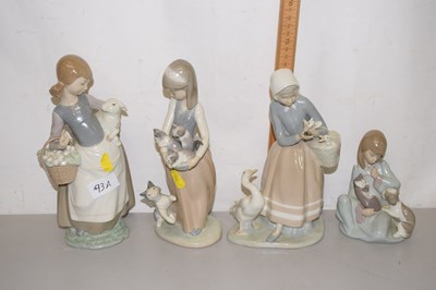 Lot 93A - A group of three Lladro figures