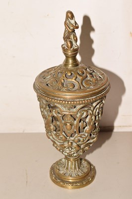 Lot 94 - Small brass covered cup or ink well