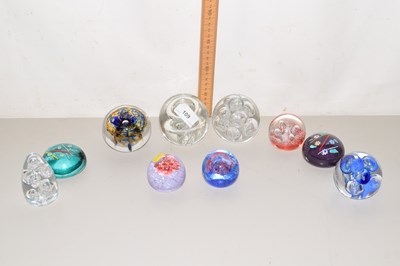 Lot 109 - A collection of various paperweights to...