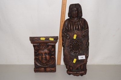 Lot 176 - Two glass fibre wall plaques in the Medievel...